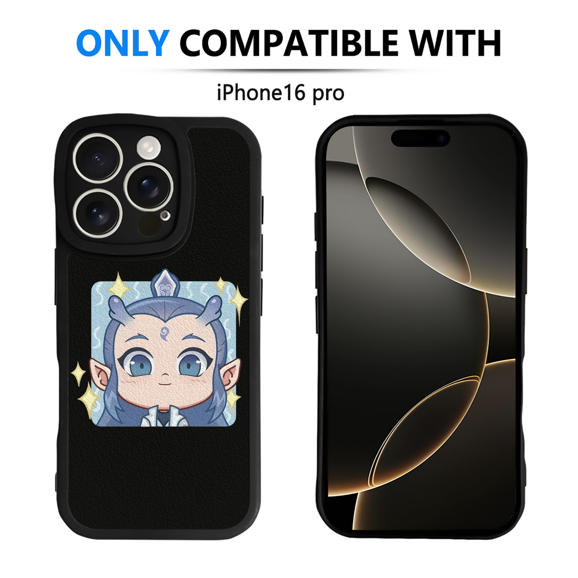 （画像用） Ne Zha 2 ナタ 魔童の大暴れ 【iPhone 16シリーズ対応】シリコンスマホケース（レザー調） 材質：シリコン